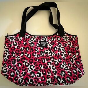 TOTES LIT PINK LEOPARD PRINT WOMEN’S BAG. NWOT